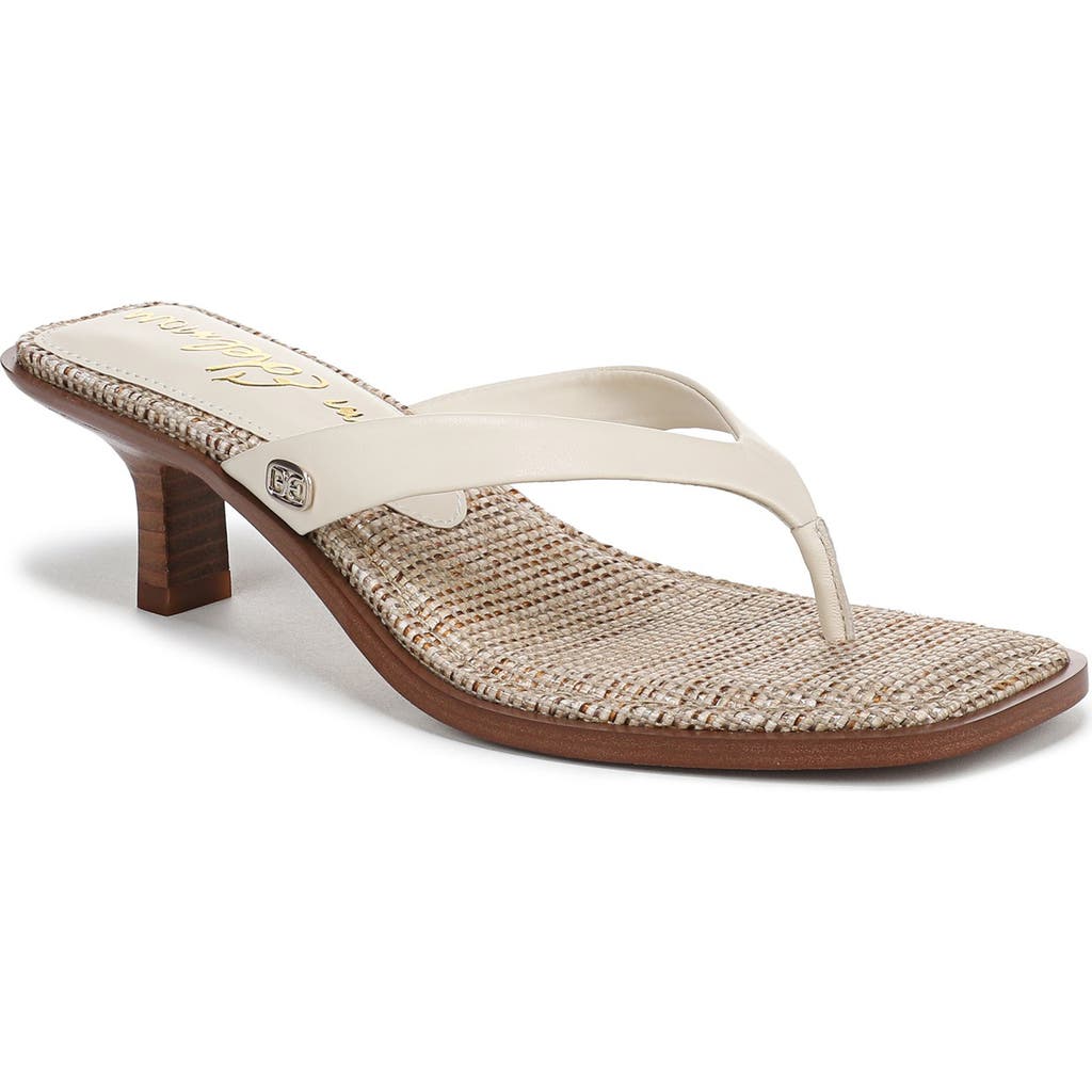 Sam Edelman Dollie Kitten-heel Thong Sandals In Modern Ivory