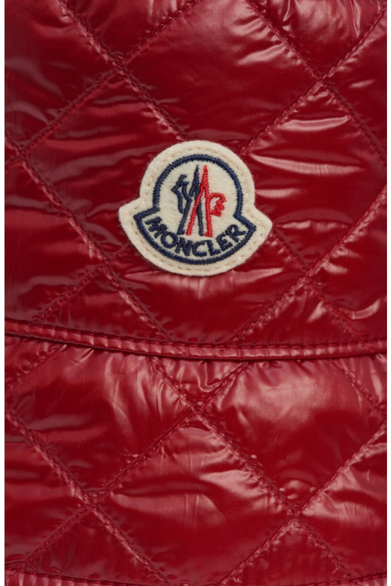 Diamond Quilted Nylon Bucket Hat, Alternate, color, RED AUBURN