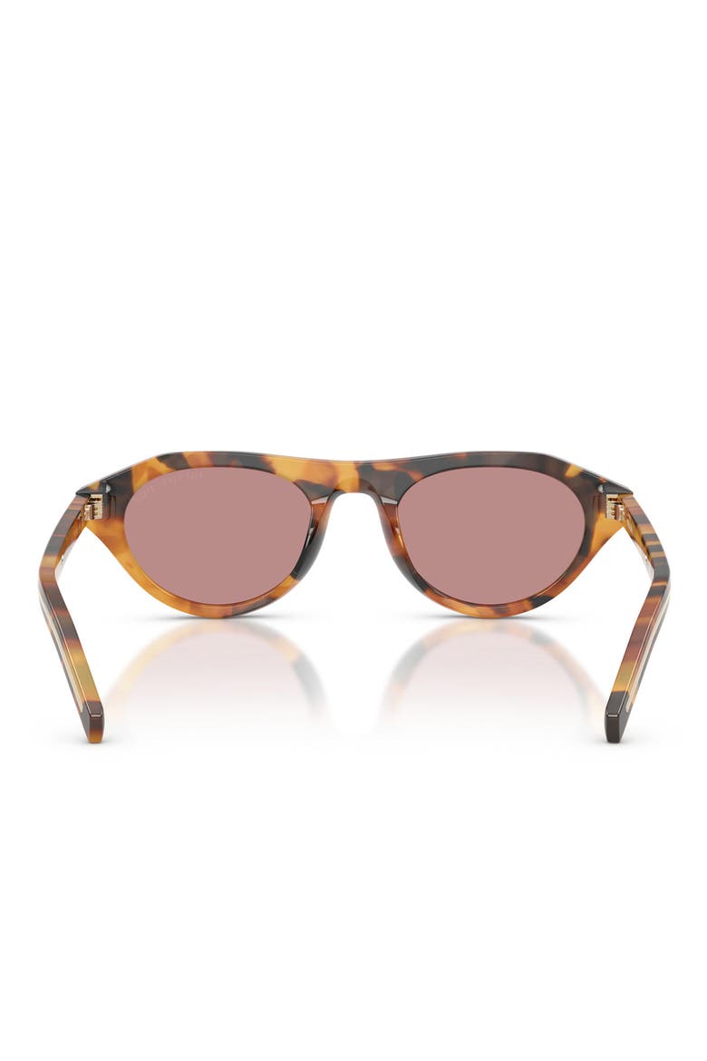 52mm Polarized Irregular Sunglasses, Alternate, color, CINNAMON TORTOISE/ PINK POLAR