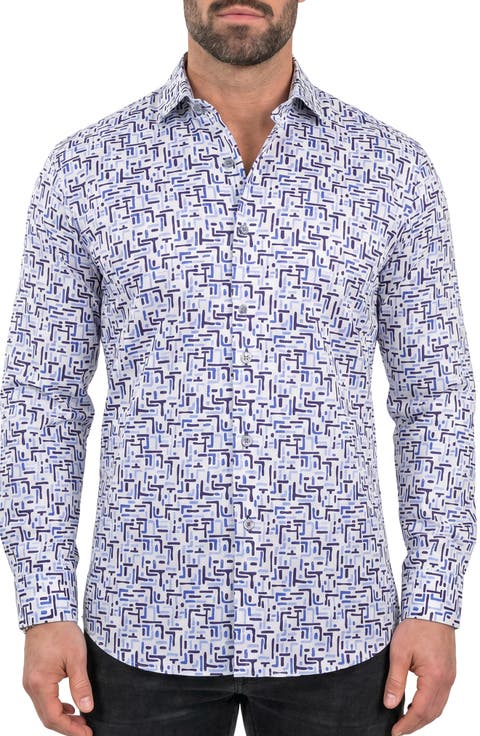 Fibonacci Printed Cotton Shirt