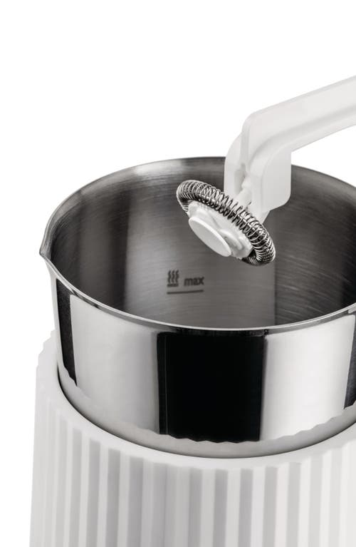 Alessi Plissé Multi Function Milk Frother In White