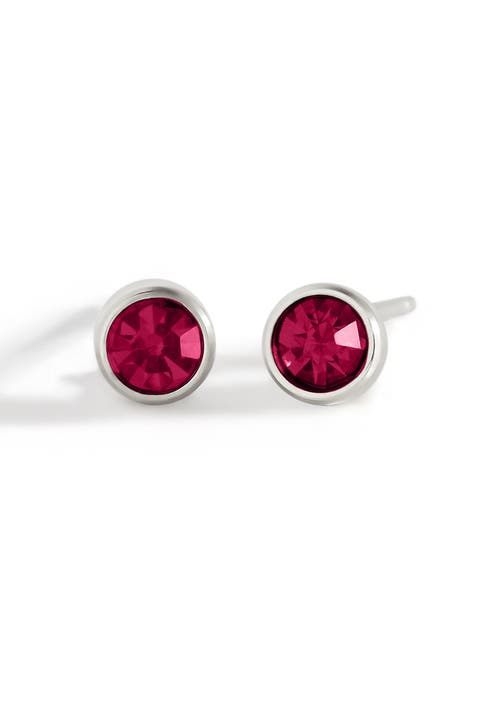 Birthstone Bezel Studs