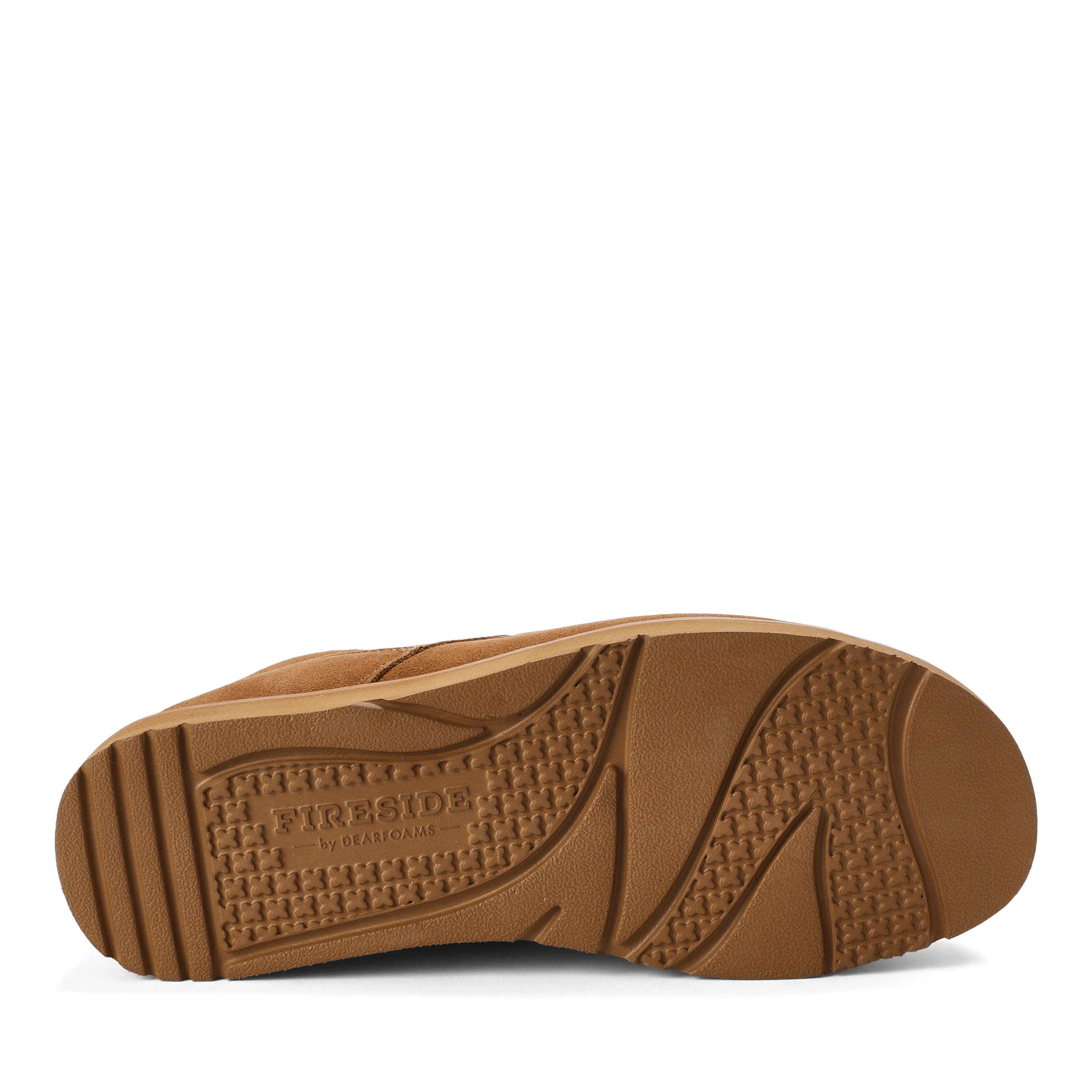 Dearfoams Fireside Craft Stitch Water Repellent Chukka Boot, Alternate, color, Chestnut