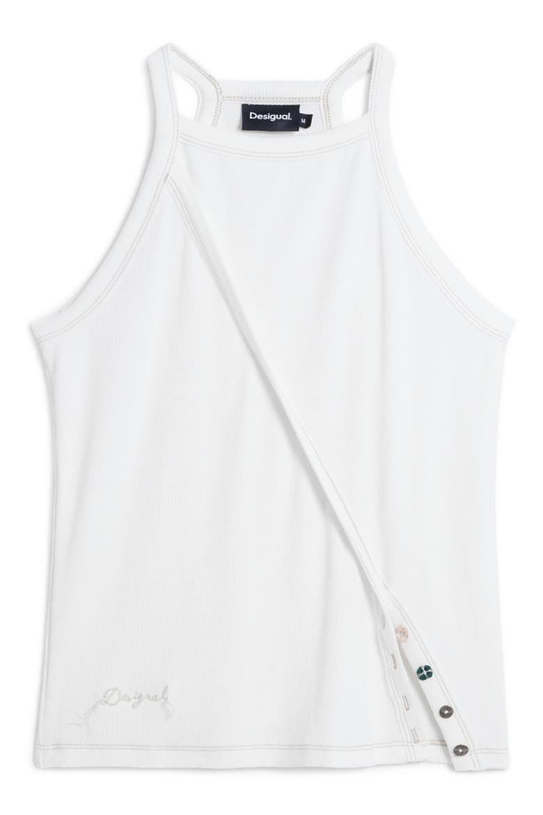 Straps Rib Tank, Alternate, color, WHITE