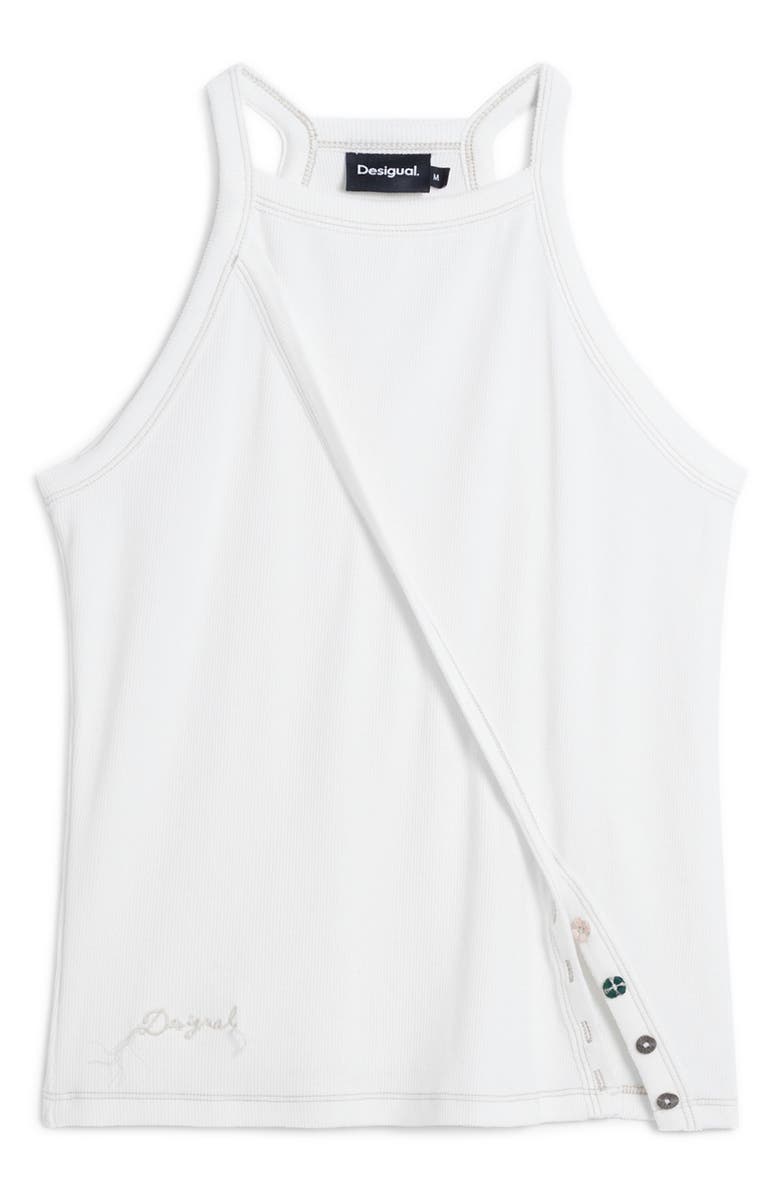 Desigual Straps Rib Tank, Alternate, color, White