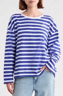 Daisy Stripe Long Sleeve Top