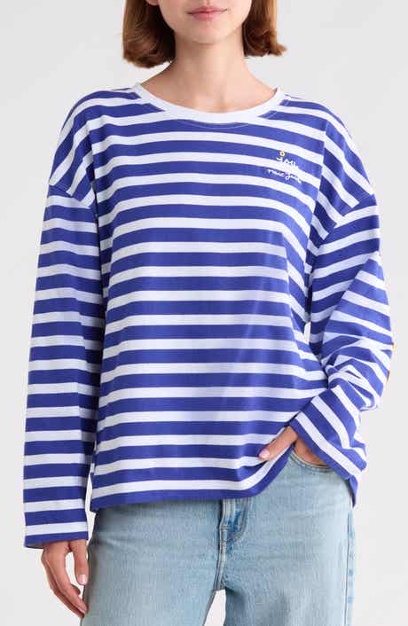 Daisy Stripe Long Sleeve Top