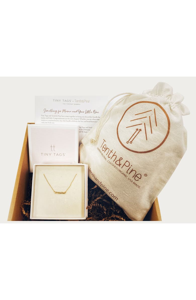 Tiny Tags x Tenth & Pine Perfect Bundle Mama Bodysuit & Necklace Gift Set, Alternate, color, 
