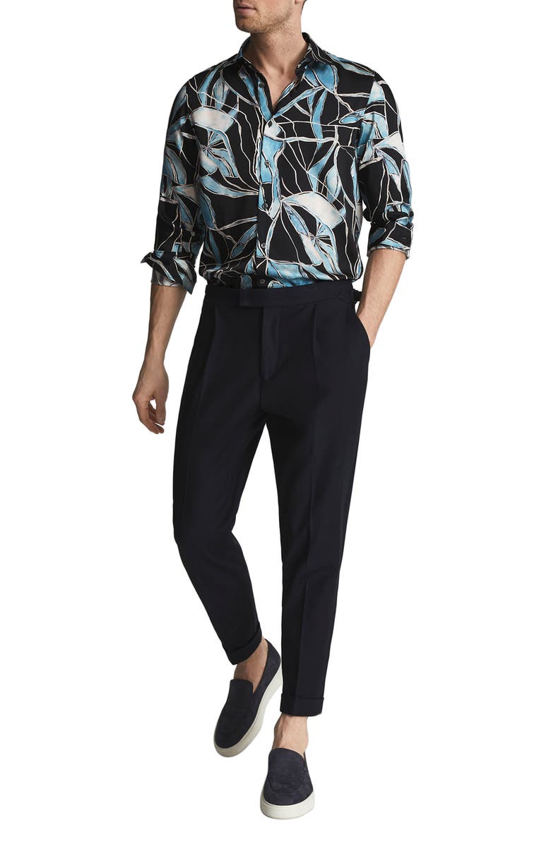 Reiss Lione Print Button-Up Shirt, Alternate, color, 