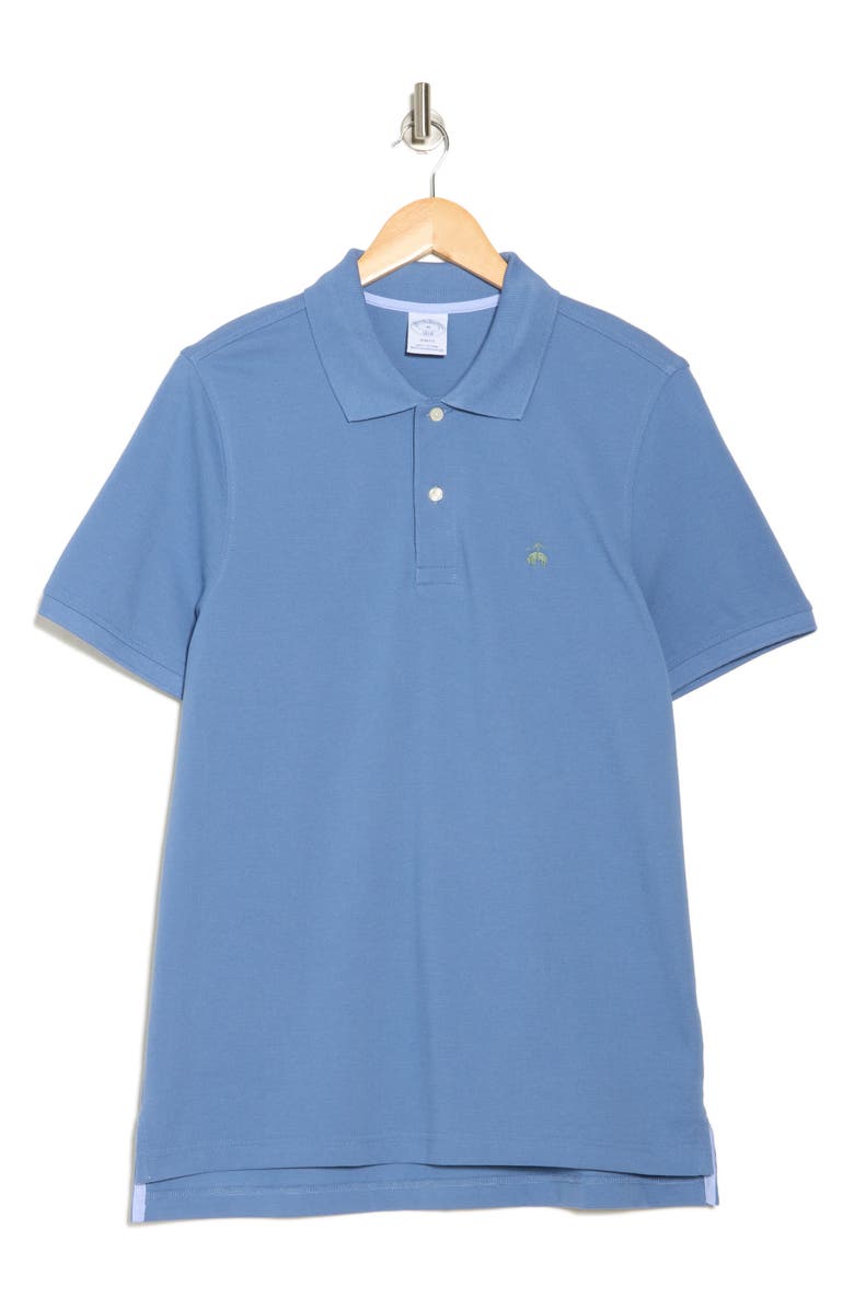 Brooks Brothers Cotton Piqué Knit Polo, Alternate, color, Blue