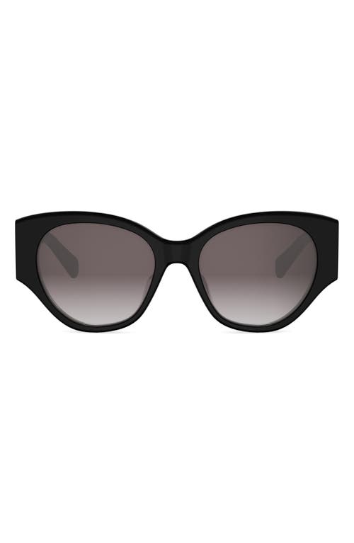Celine Maxi Triomphe Acetate Butterfly Sunglasses In Black