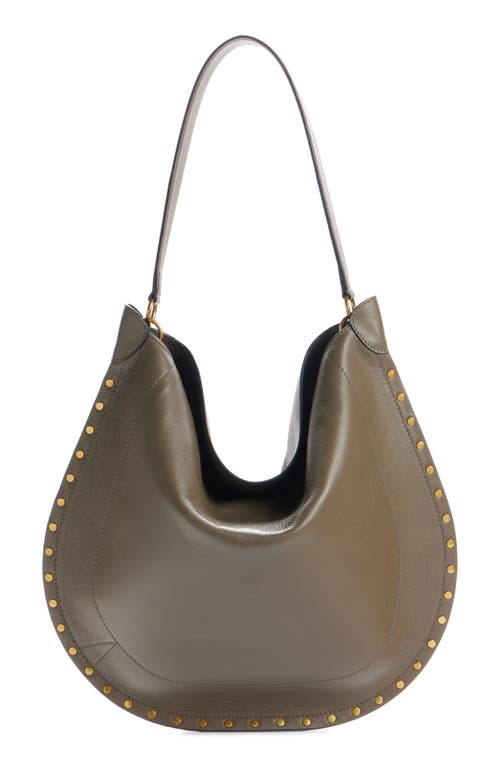 Isabel Marant Oskan Leather Hobo Bag In Brown