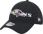 New Era Men's New Era Black Baltimore Ravens Overlap Logo 39THIRTY Stretch Fit Hat