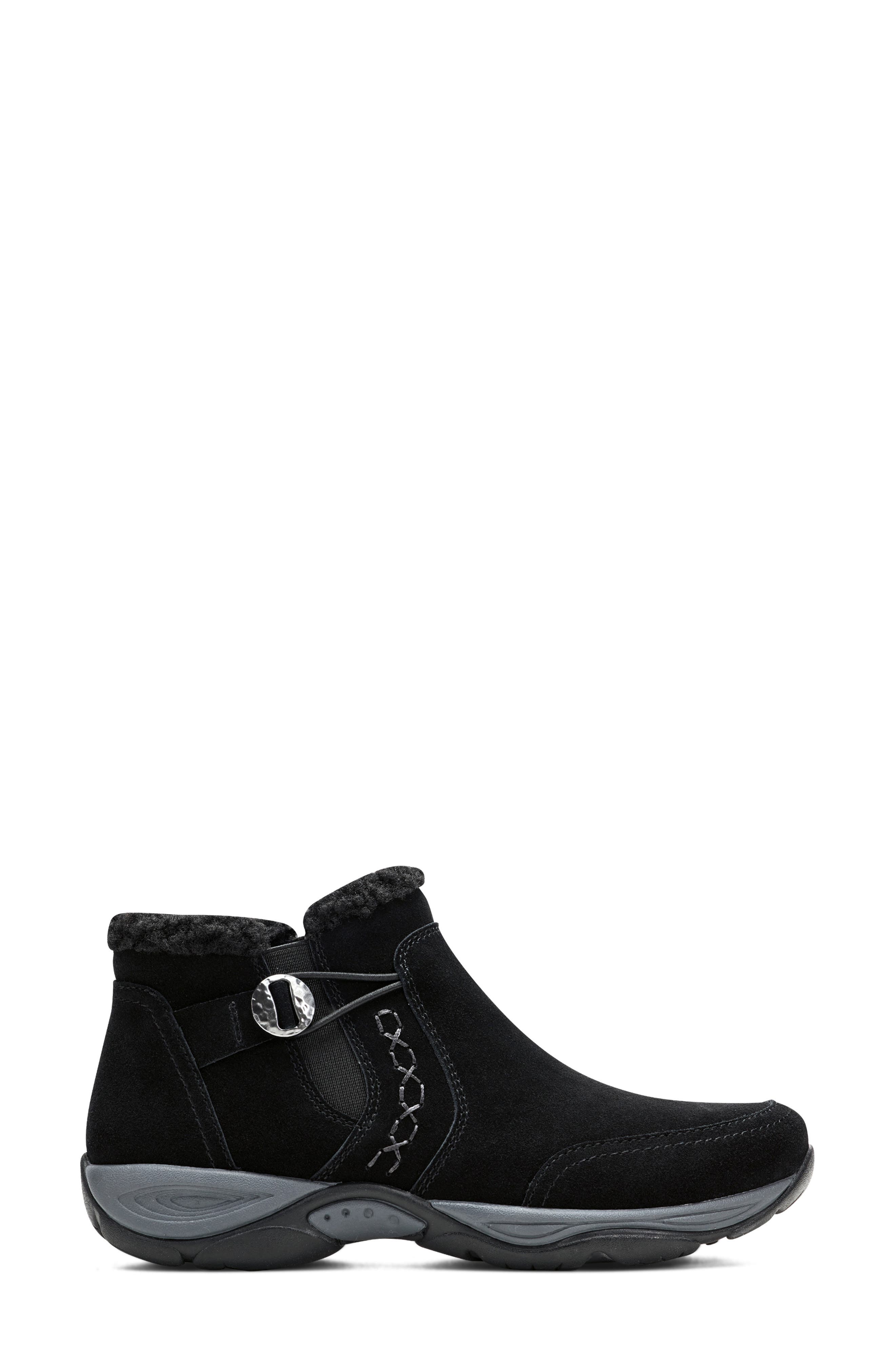 Easy Spirit Erique Water Repellent Faux Shearling Lined Bootie, Alternate, color, Black