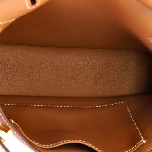 Pre-owned Hermes Hermes Jypsiere Bag Evercolor Mini In Gold