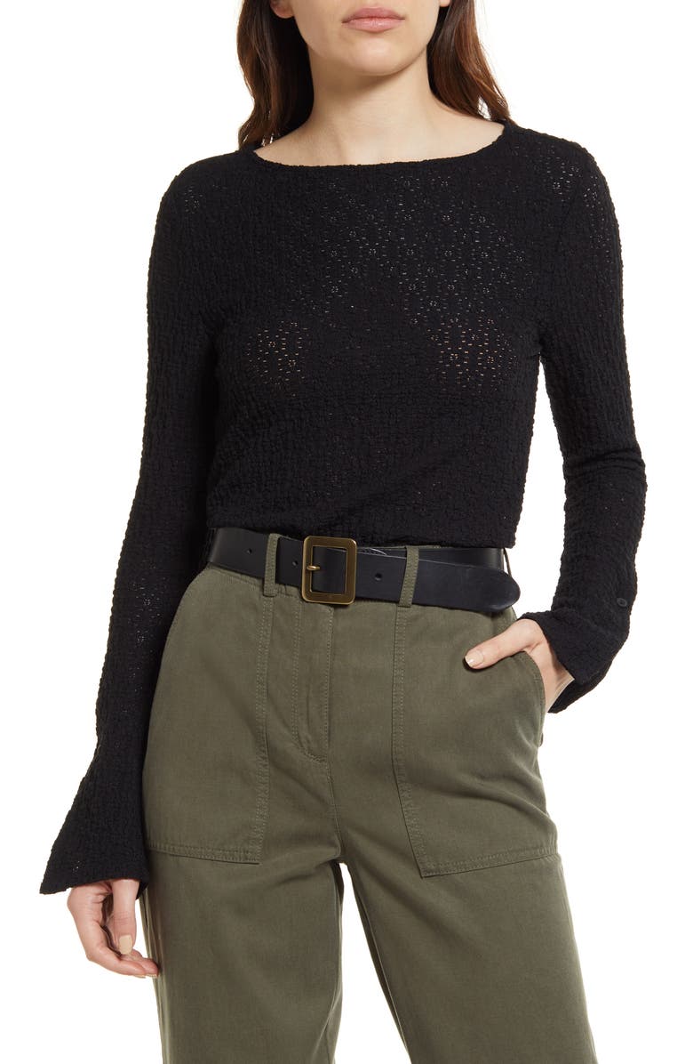 Treasure & Bond Long Sleeve Lace Top, Main, color,