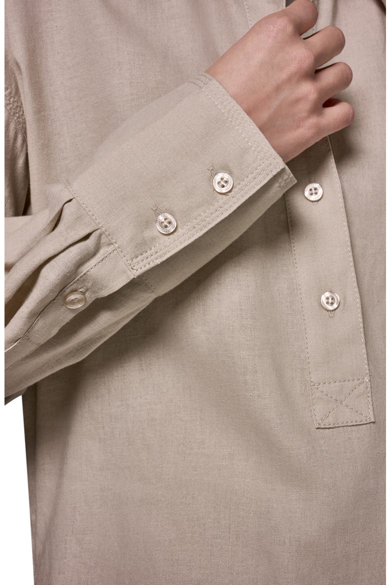 Linen Blend Top, Alternate, color, SANDSTONE