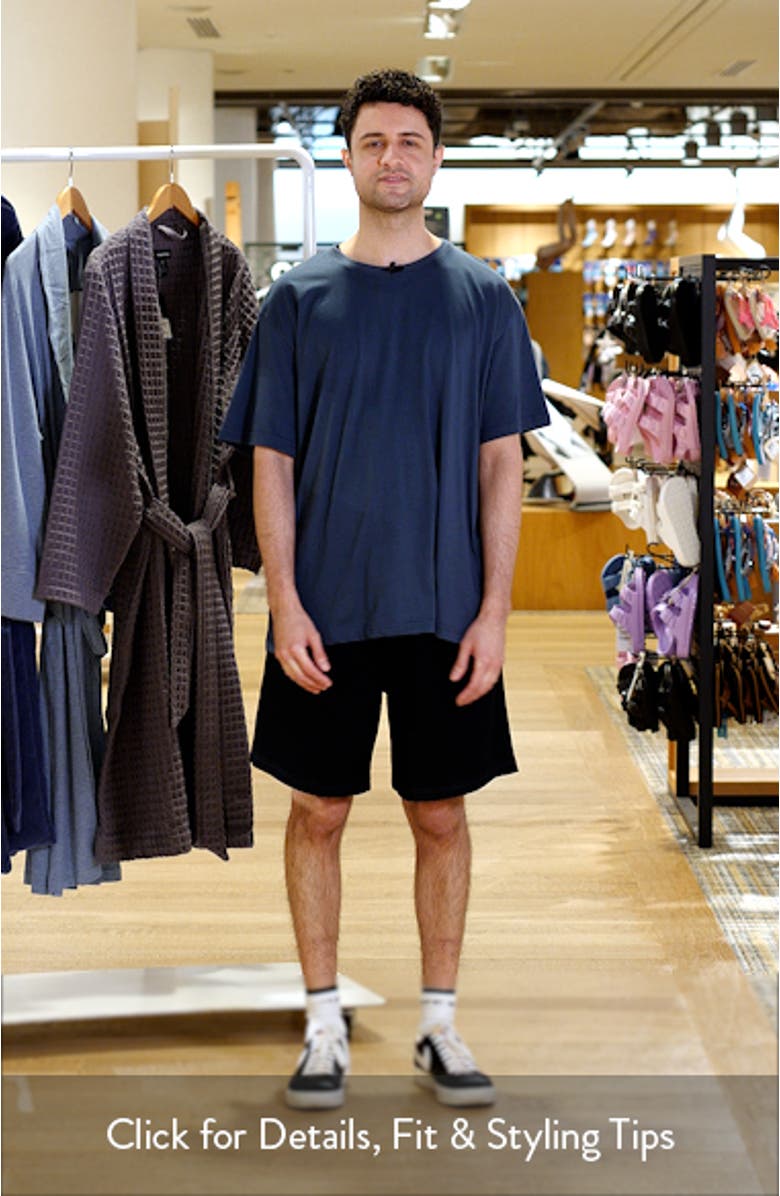 Cotton Blend Pajama T-Shirt & Waffle Shorts Set, sales video thumbnail