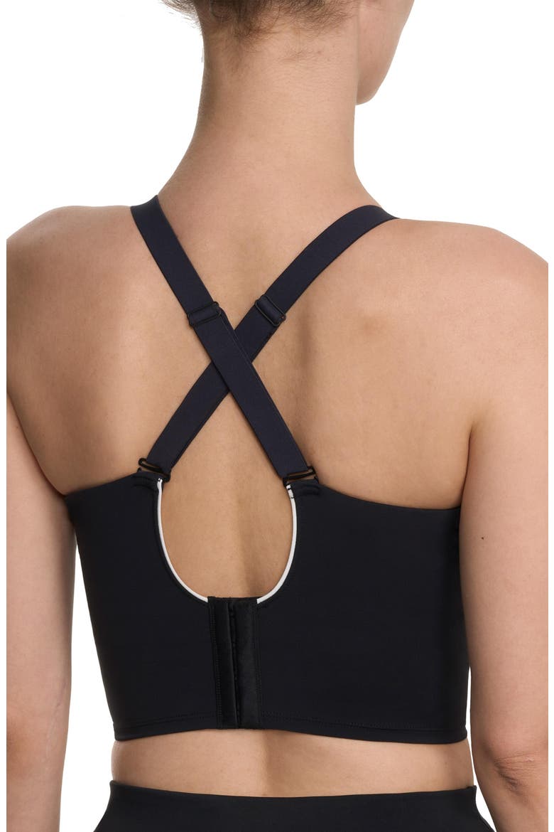 Explore Built-In Bra Tank Top, Alternate, color, Black/White
