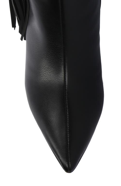 Journee Collection Dolly Tassel Tall Boot In Black