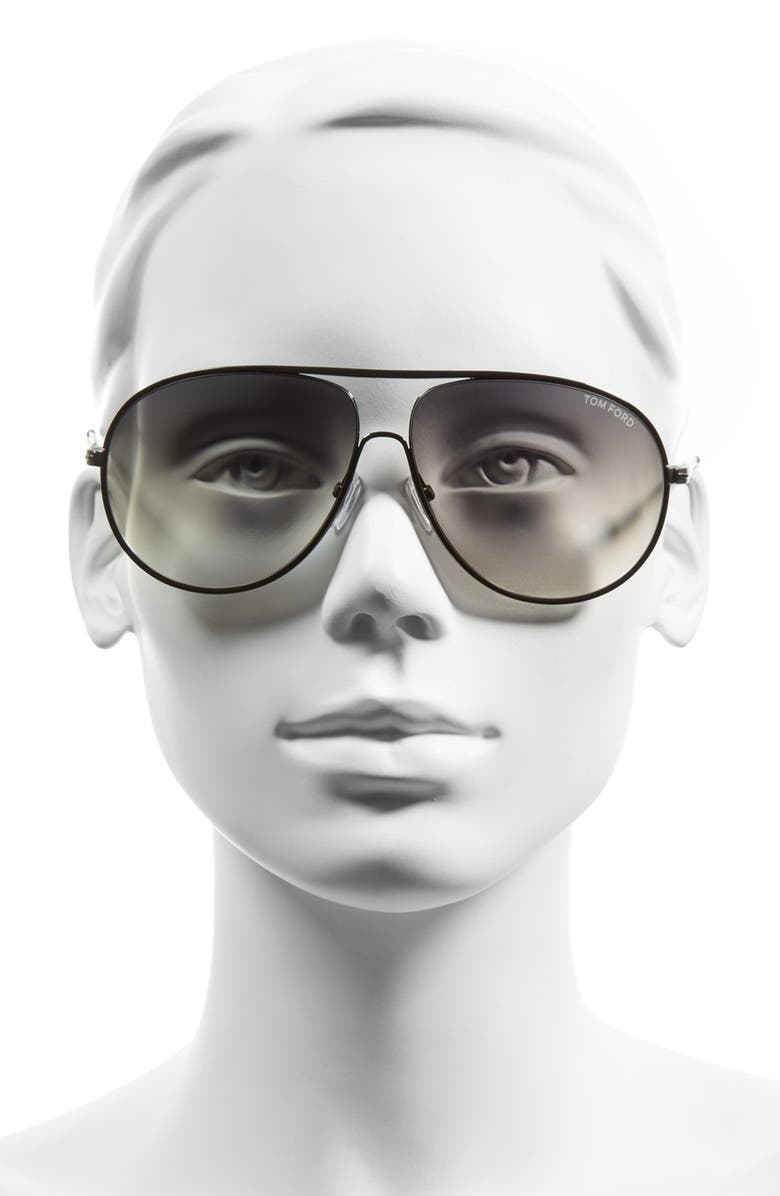 TOM FORD 'Cliff' 61mm Aviator Sunglasses, Alternate, color, 