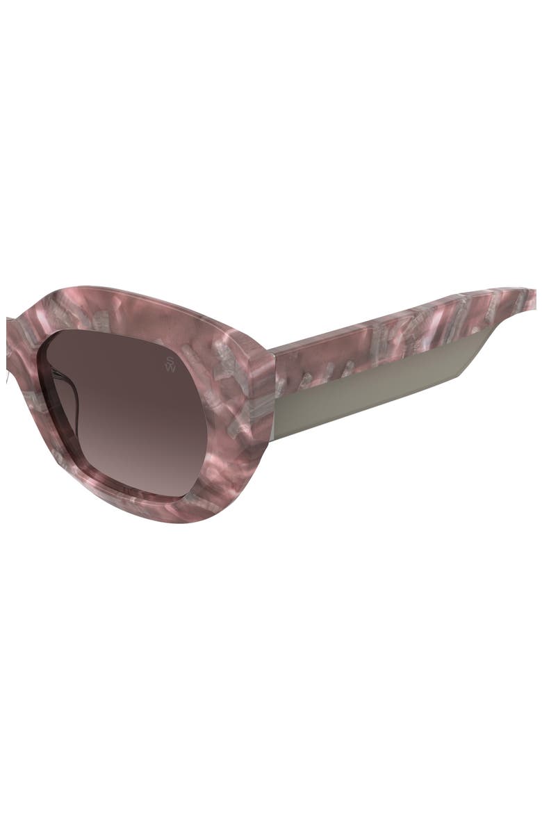 51mm Gradient Butterfly Sunglasses, Alternate, color, BROWN PINK HAVANA/ PINK DS