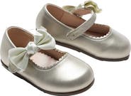 Tulleen Satin Elodie Rhinestone Bow Flats