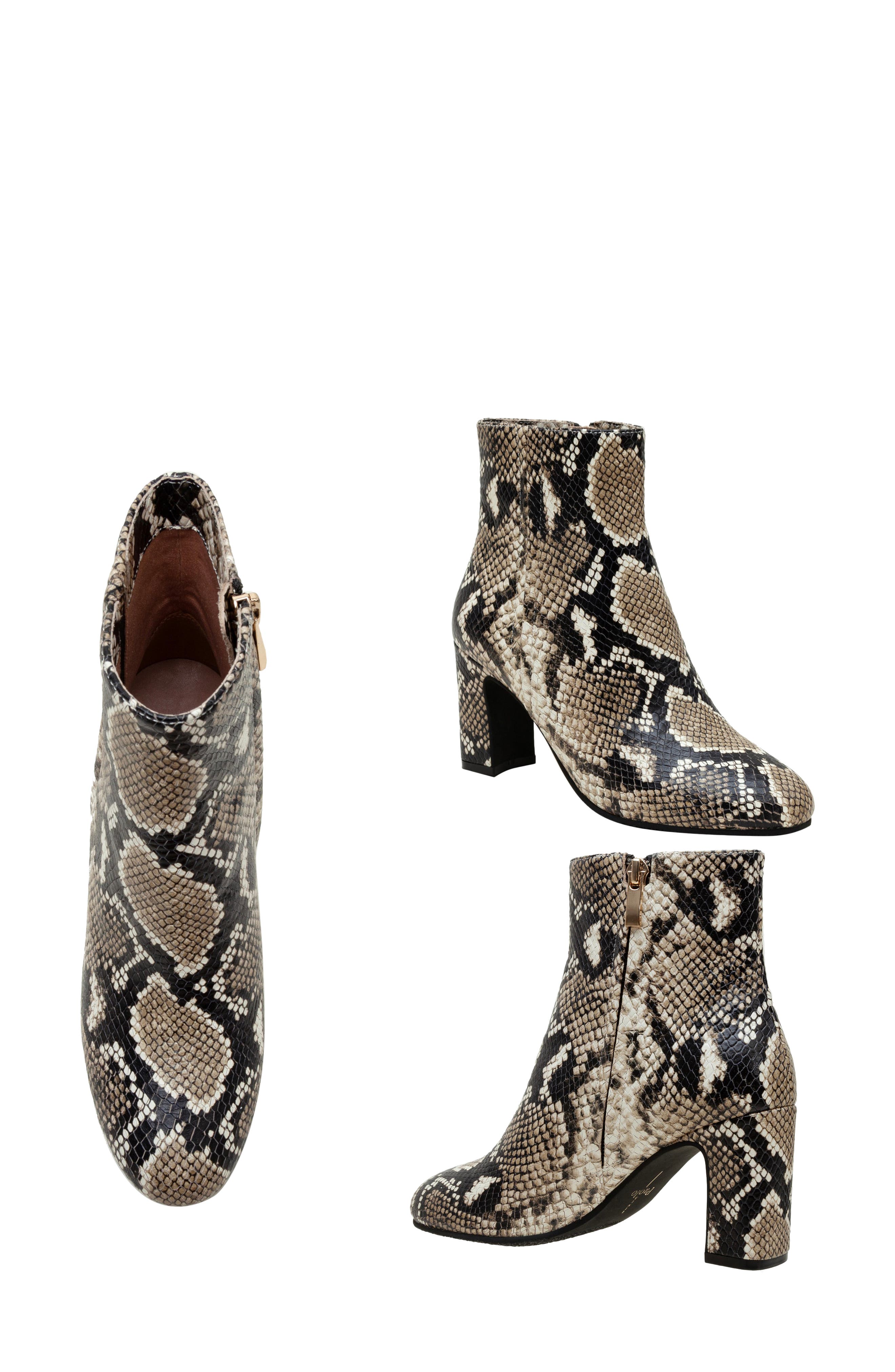 Linea Paolo Wylda 2 Snakeskin Embossed Bootie, Alternate, color, 