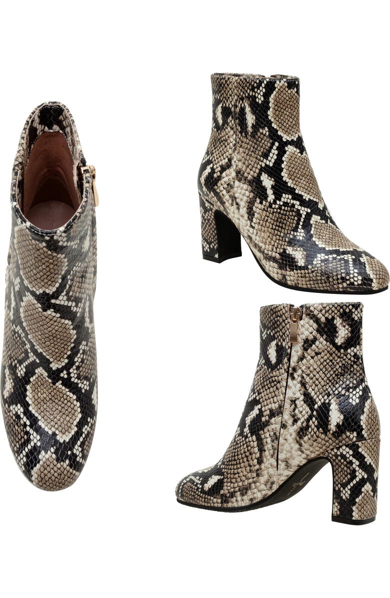 Linea Paolo Wylda 2 Snakeskin Embossed Bootie, Alternate, color,