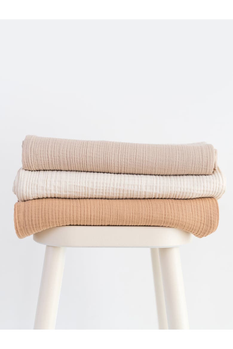 Organic Muslin Swaddle Blanket, Alternate, color, Clay
