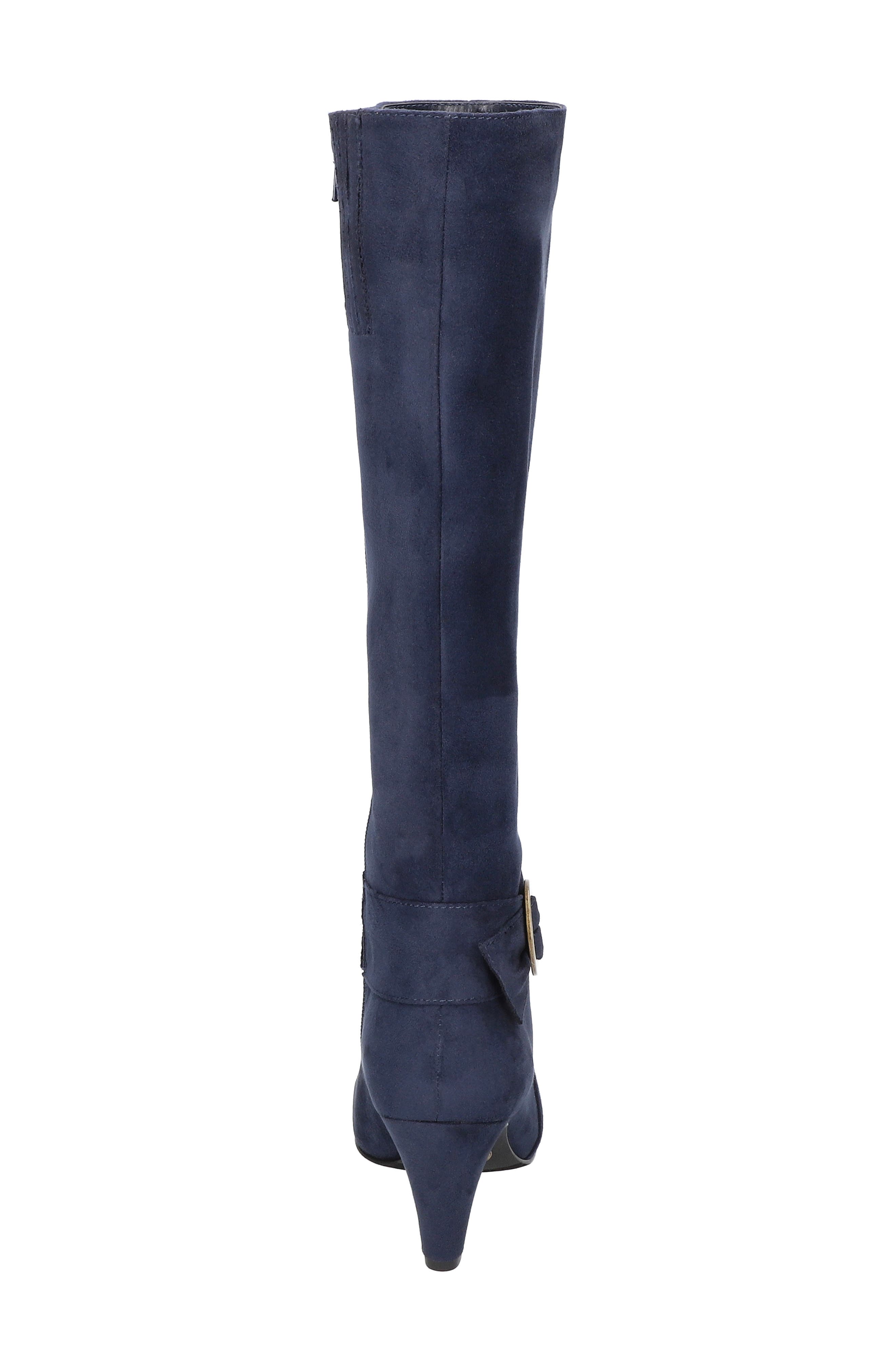 Bella Vita Rima Plus Knee High Boot, Alternate, color, Navy Suede