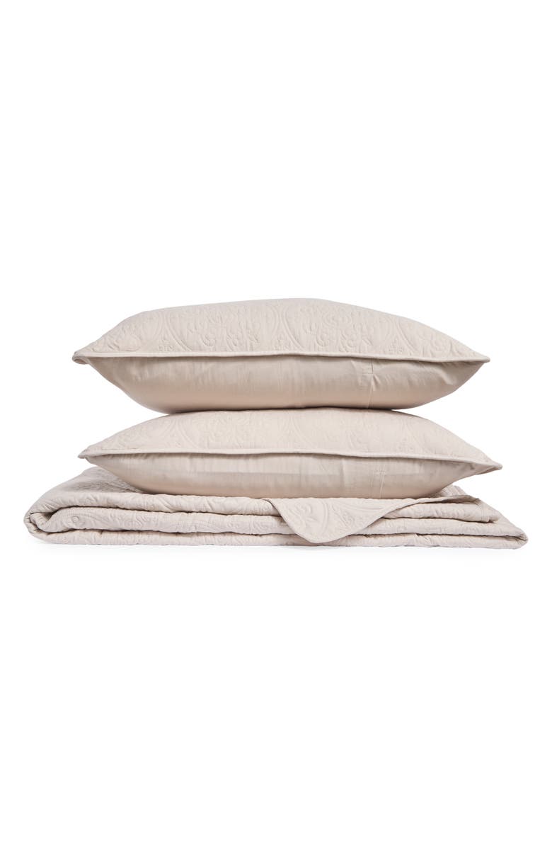 ARTISAN 34 Medallion Embroidered Comforter & Pillow Sham Set, Main, color, Taupe