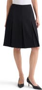 KASPER Pleated Stretch Crepe Skirt