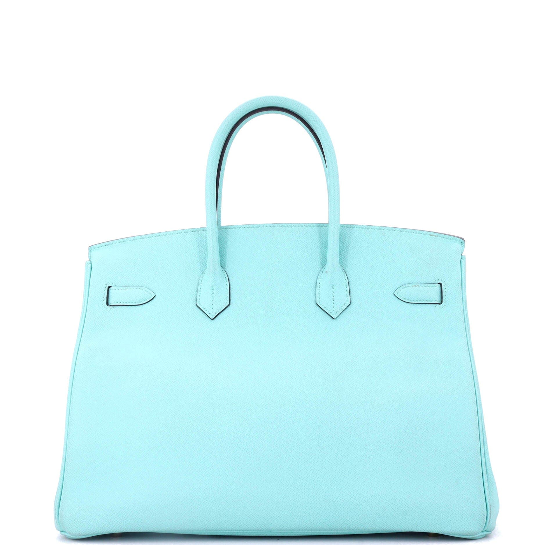 Pre-Owned Hermes Birkin Handbag Blue Epsom with Gold Hardware 35, Alternate, color, 