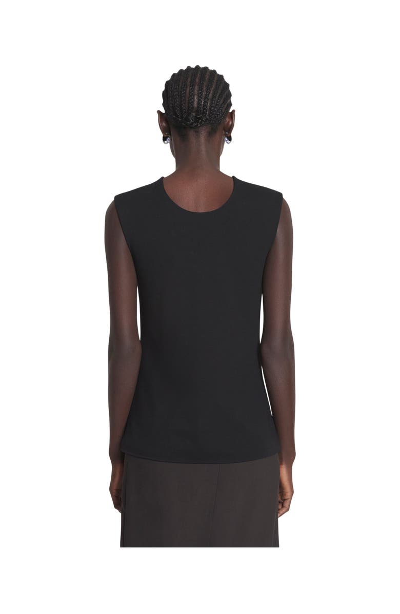 Lanvin Jersey Top With A Plunging Neckline, Alternate, color, Black