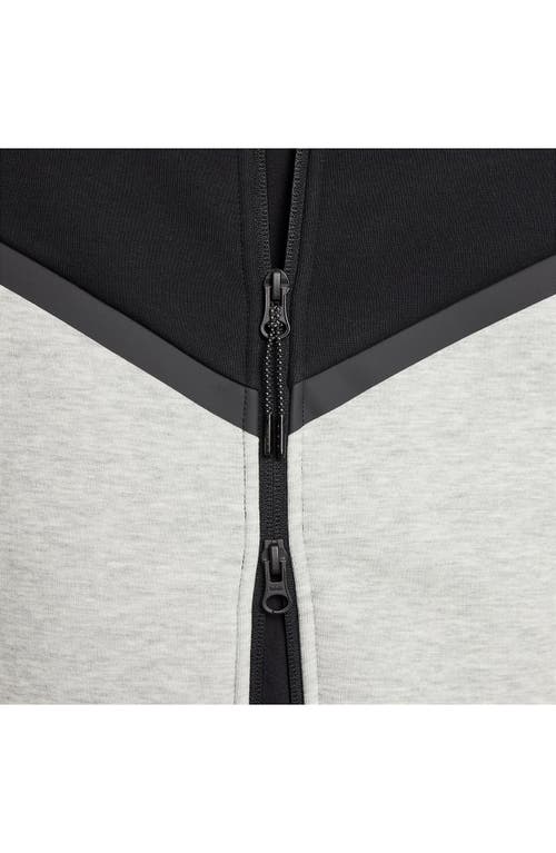 Nike Mens Tech Fleece Full-zip Windrunner Hoodie In Black/dk Grey Heather