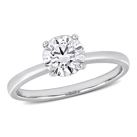 1 CTW Lab-Grown Diamond Solitaire Ring 14k