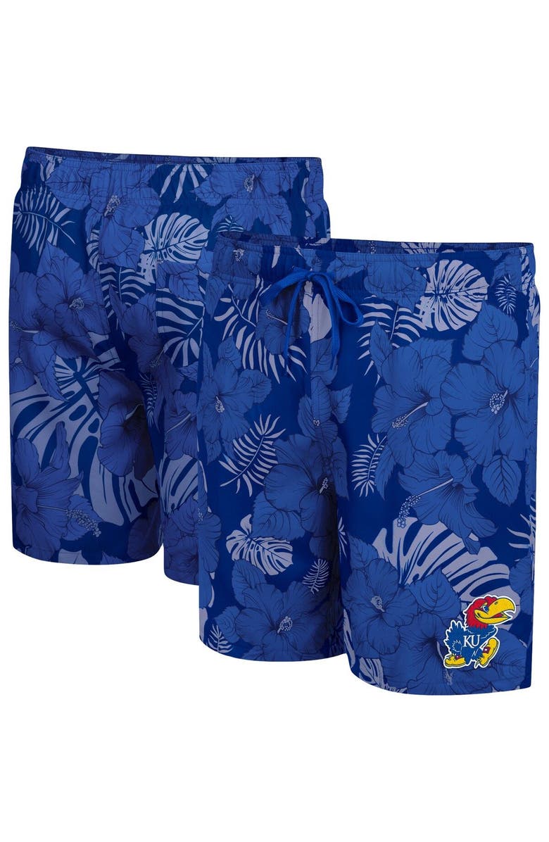 COLOSSEUM Men's Colosseum Royal Kansas Jayhawks The Dude Swim Shorts, Alternate, color, Royal