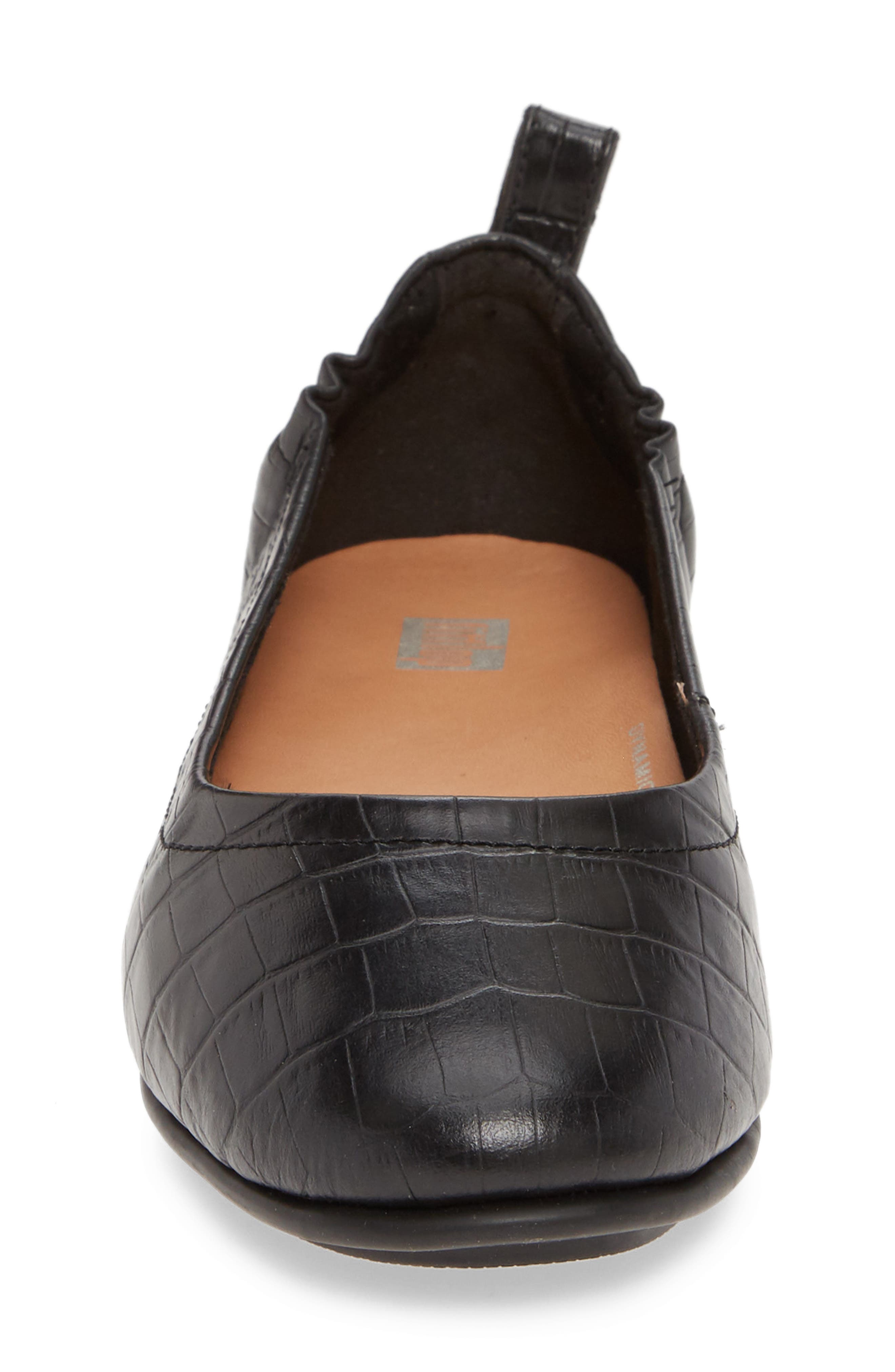 FitFlop Allegro Croc Embossed Ballet Flat, Alternate, color, 