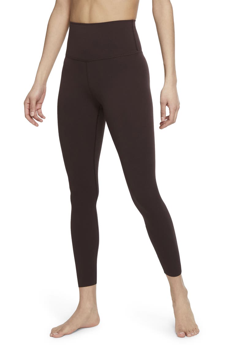 Yoga Luxe 7/8 Tights, Main, color, BROWN BASALT/ CHOCOLATE