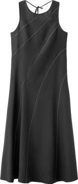 MANGO Sleeveless Linen Blend Dress