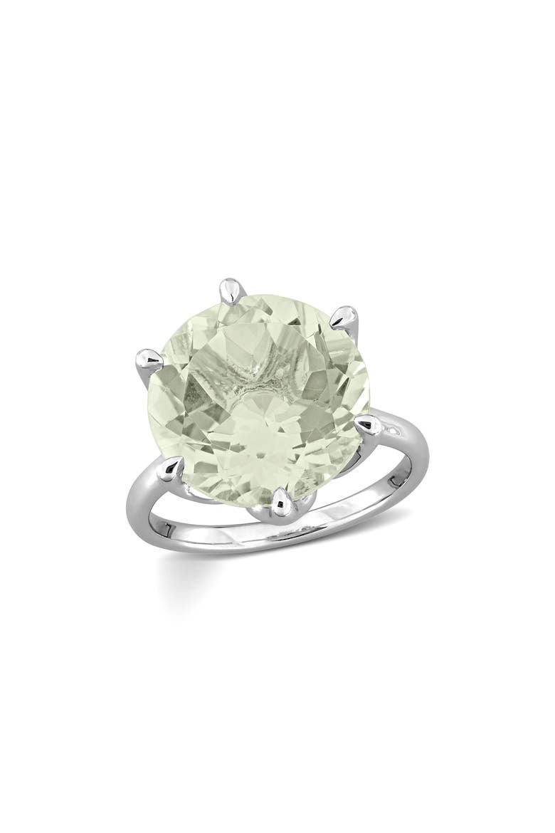 Sterling Silver Green Quartz Solitaire Ring, Main, color, GREEN