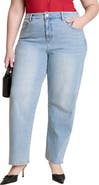 ELOQUII Heart Pocket Naomi Straight Leg Jean