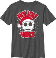 The Nightmare Before Christmas Boy's The Nightmare Before Christmas Holiday Vibes Jack Skellington Graphic Tee