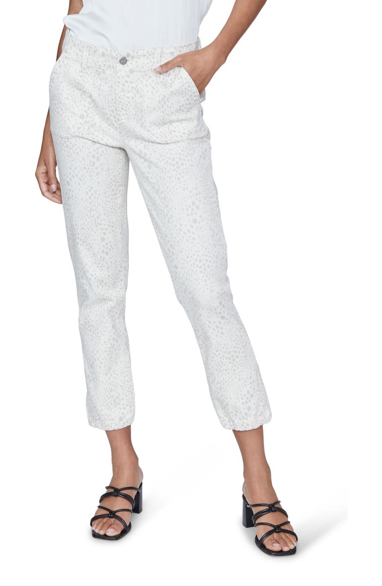 PAIGE Mayslie Animal Print Stretch Twill Joggers, Main, color,