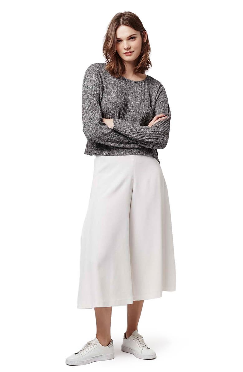 Topshop Ribbed Crop Top, Alternate, color,
