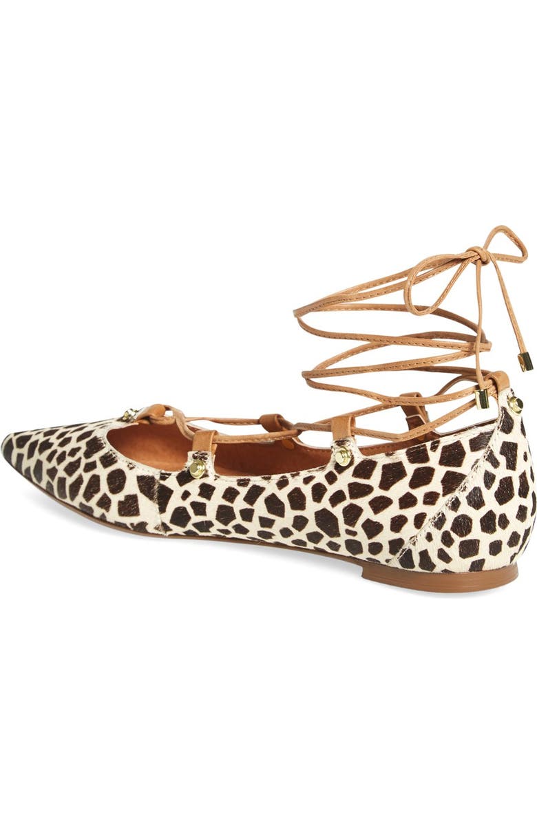 Halogen<sup>®</sup> 'Owen' Genuine Calf Hair Pointy Toe Ghillie Flat, Alternate, color,