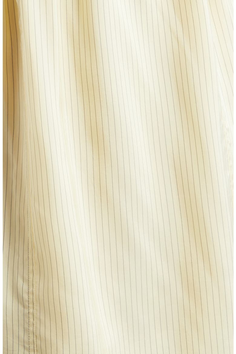 Lace Trim Pinstripe Slipdress, Alternate, color, EGGWHITE BASE / BLACK STRIPES