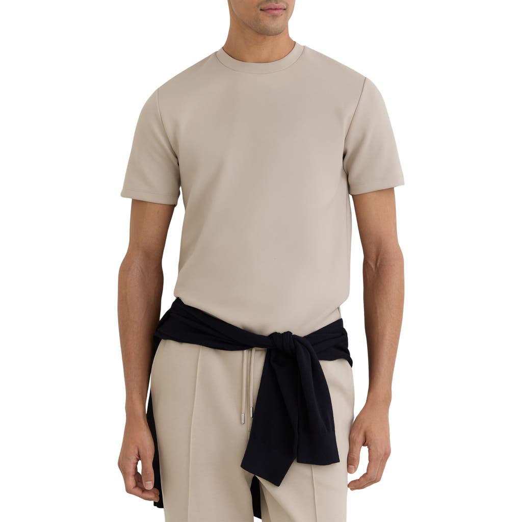 Reiss Bradley Crewneck T-shirt In Gray