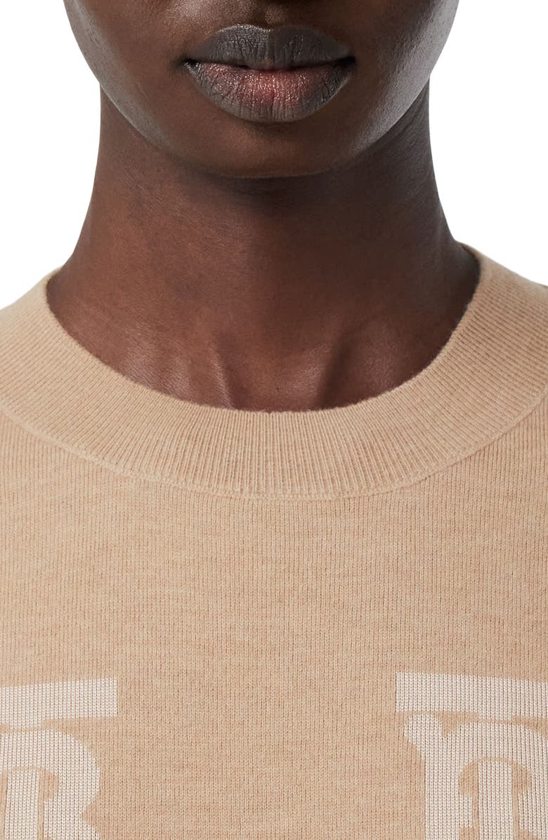 Burberry Saskia TB Monogram Wool Blend Sweater, Alternate, color, 